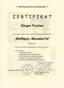 Zertifikat Wellness-Masseur